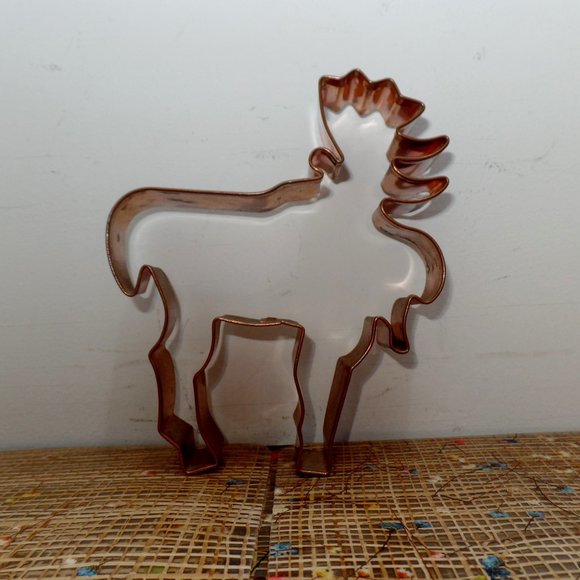 Copper Moose Cookie Cutter 6 1/2” x 5 1/2” - Picture 2 of 5